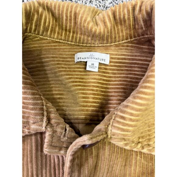L.L. Bean Signature Classic Corduroy Chore Jacket, Button-Up Beige,‎ Women’s M - Picture 3 of 8
